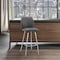 Armen Living Tandy Gray Faux Leather and Brushed Stainless Steel 30" Bar Stool LCTNBABSGR30 - alternate 9